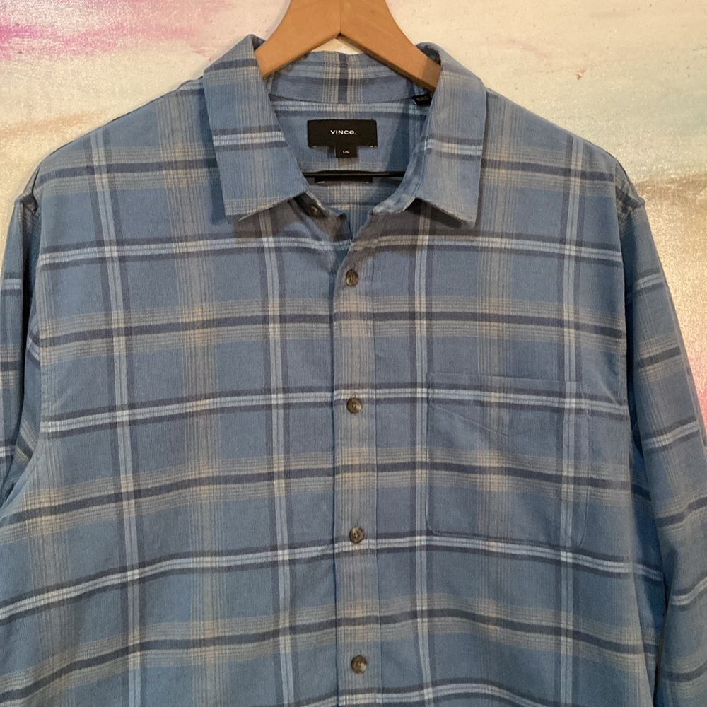 🔥EC🔥Vince 100% Cotton Finely Thin Corduroy Button Up Shirt. - Picture 4 of 6